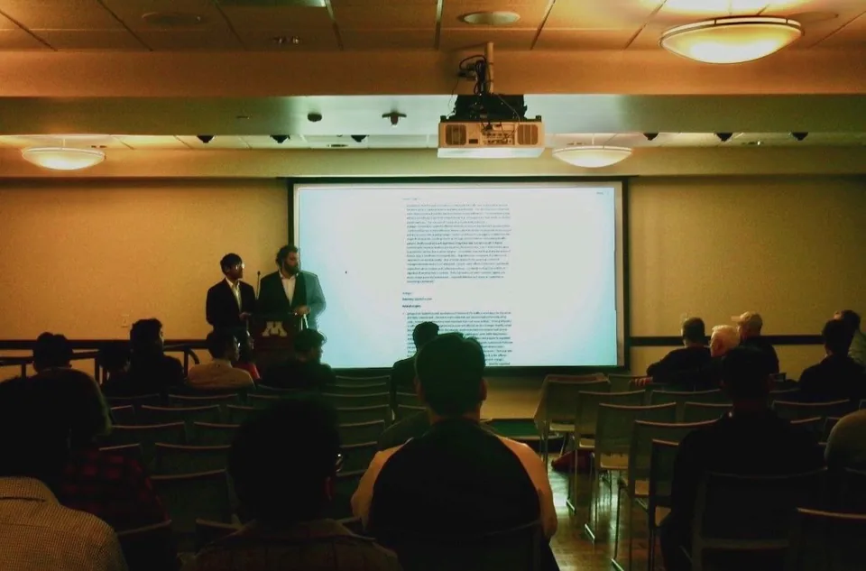 The audience at Gopher AI Demo Night on April 9, 2026 at Coffman Memorial Union