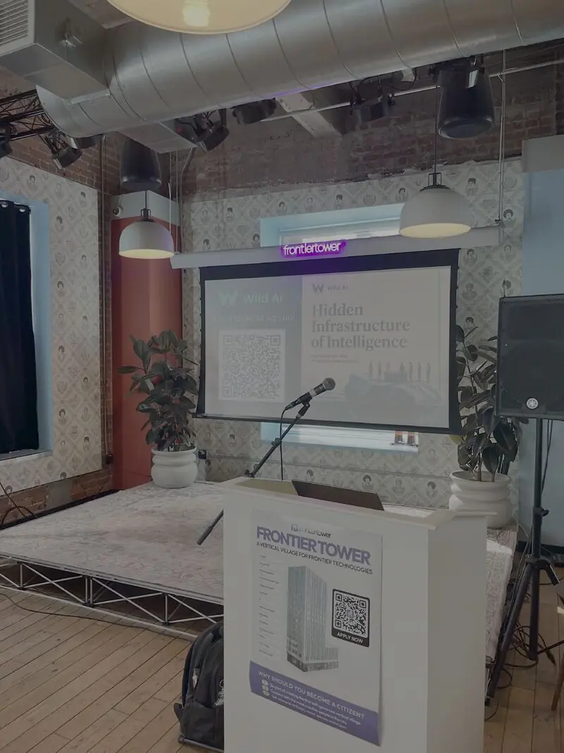 Venue set up before the talks at Wild AI SF #1 on August 5, 2026 in San Francisco