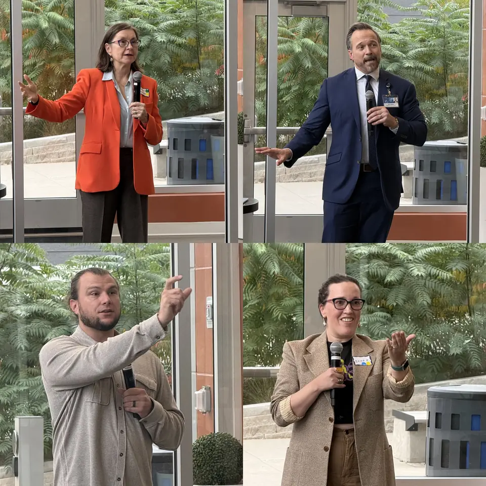 The four speakers at Wild AI x BiotechMN on October 14, 2026 in Rochester
